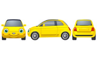 Free Yellow Car Vector Image