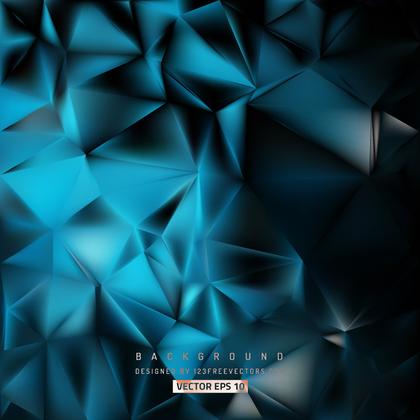 Abstract Black Turquoise Polygon Pattern Background