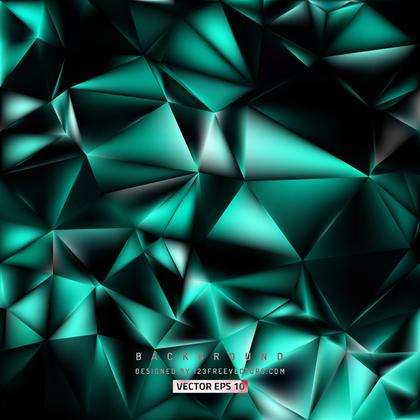 Black Turquoise Polygon Background
