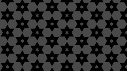 Black Seamless Stars Pattern Illustration