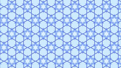 Blue Seamless Star Background Pattern