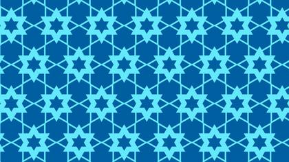 Blue Seamless Star Pattern Vector Art