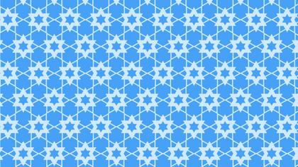 Blue Seamless Stars Background Pattern Vector Illustration