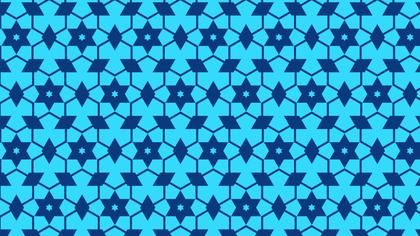 Blue Seamless Star Background Pattern Vector Image