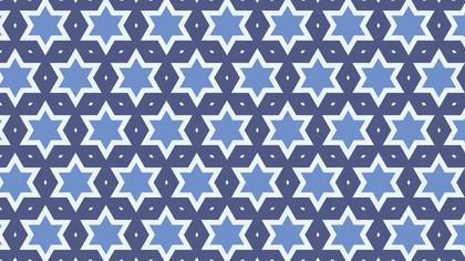 Blue Seamless Stars Pattern Background
