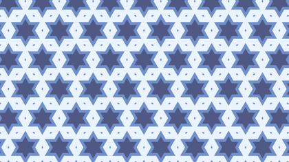 Blue Seamless Stars Background Pattern
