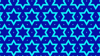 Cobalt Blue Seamless Star Pattern Illustration