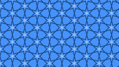 Blue Seamless Stars Background Pattern Vector Art