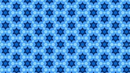 Blue Seamless Stars Pattern Background