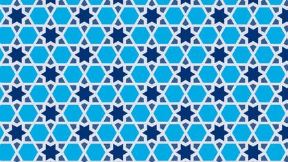 Blue Seamless Star Pattern Background Graphic