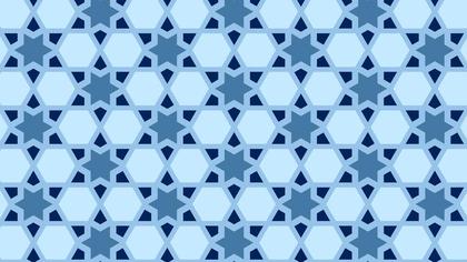 Blue Seamless Star Background Pattern Illustration
