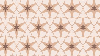 Beige and Brown Star Geometric Pattern