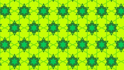 Lime Green Seamless Star Pattern