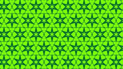 Neon Green Seamless Star Pattern