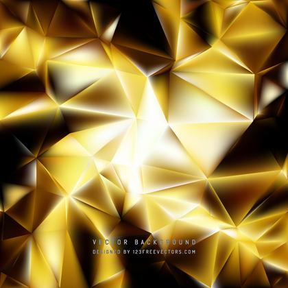 Abstract Black Yellow Polygon Pattern Background