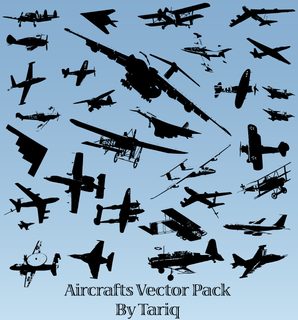 Free Aircrafts Silhouettes Vector Pack