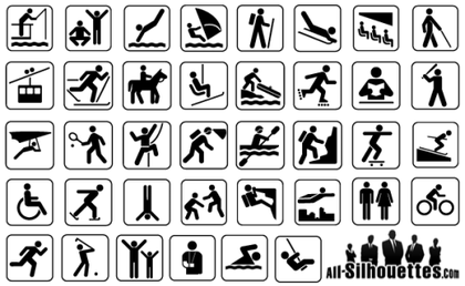 Free Vector Sport Man Signs