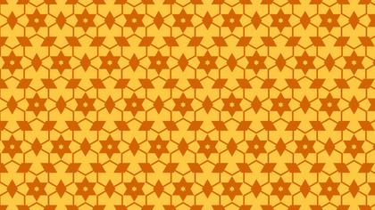 Amber Color Seamless Stars Pattern Vector Image
