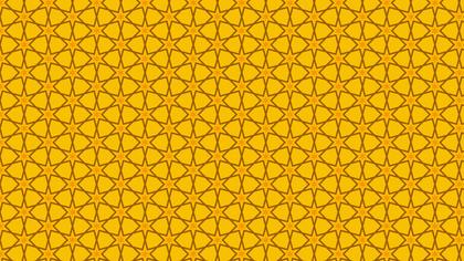 Amber Color Seamless Star Background Pattern