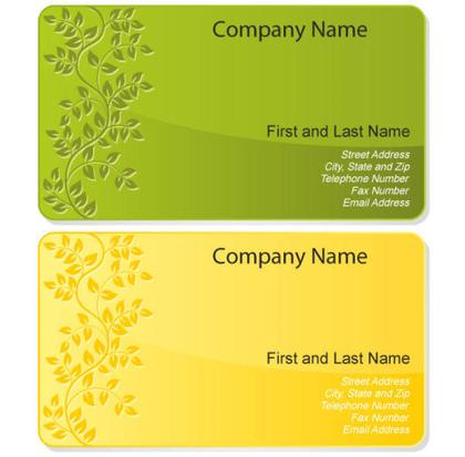Free Floral Design Business Card Template Vector