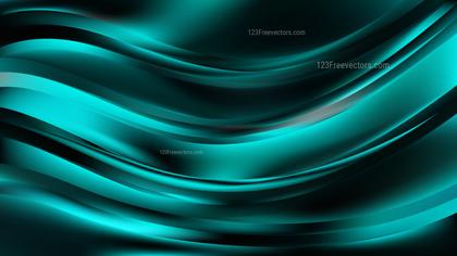 Teal Wave Abstract
