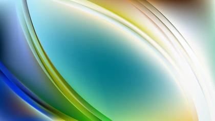 Abstract Blue and Green Wave Background Vector Illustration