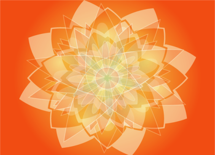 Rainbow red flowers vector