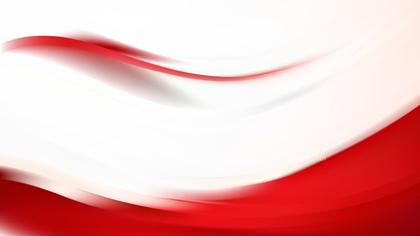 Abstract Red and White Wavy Background Vector Image