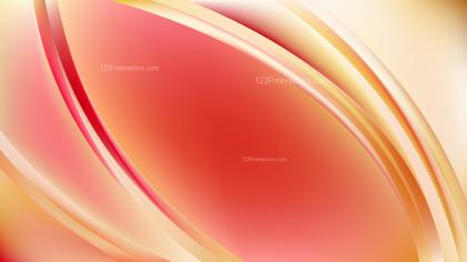 Abstract Red and Yellow Shiny Wave Background Illustrator