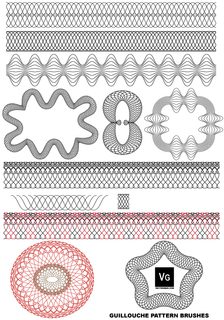 Free Vector Guilloche Patterns Illustrator Brushes