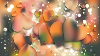 Green and Yellow Heart Background Vector