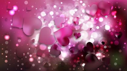 Pink and Black Love Background Vector Illustration