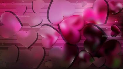 Dramatic Passion Pink and Black Heart Designs