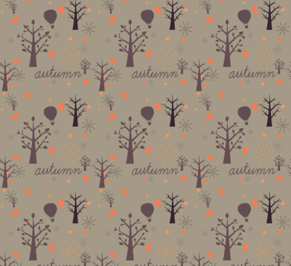 Free Autumn Tree Vector Pattern