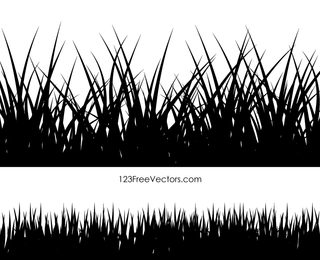 Grass Vector Silhouette Illustration