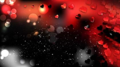 Red Hearts And Bokeh