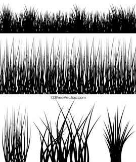 Silhouette Grass Vector