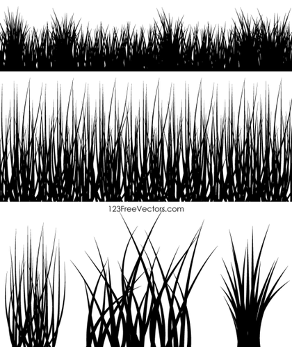 Silhouette Grass Vector