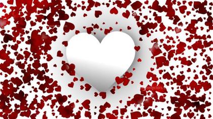 Heart Surrounded by Red Hearts