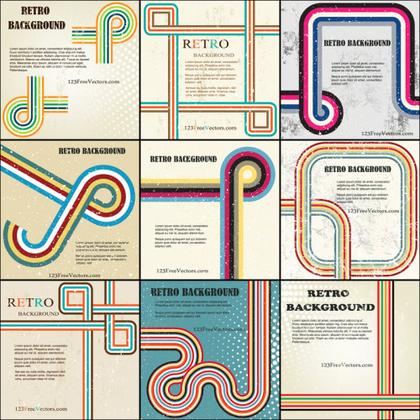 Free Retro Background Vector Pack