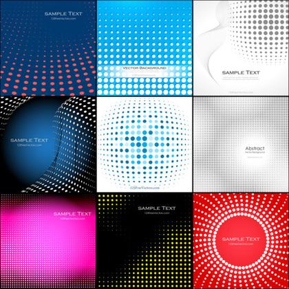Free Halftone Background Vector Pack