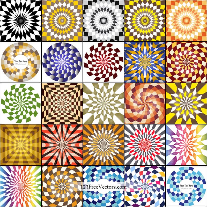 Optical Illusion Background Illustrator Vector Pack
