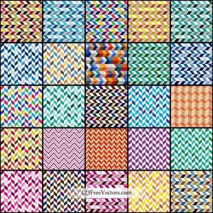 Free Vector Chevron Pattern Illustrator Pack