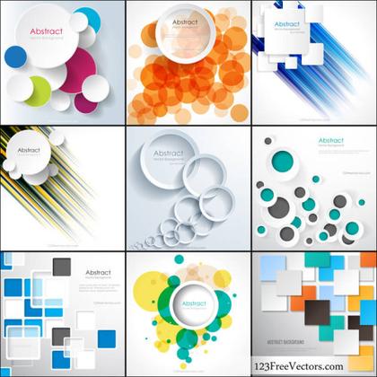 Free Abstract Geometric Background Vector Pack