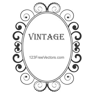 Vintage Floral Frame Vector