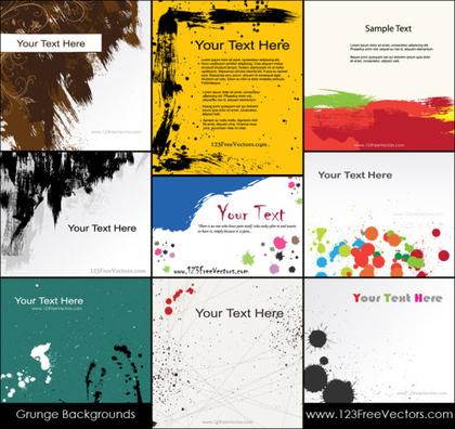 Free Vector Grunge Background Illustrator Pack