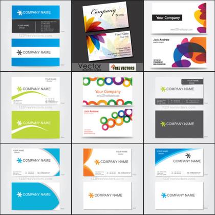 Free Business Card Templates Vector Pack