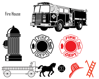 Free Fire Department Vector Art