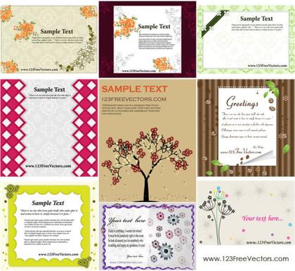 Free Greeting Card Template Vector Pack