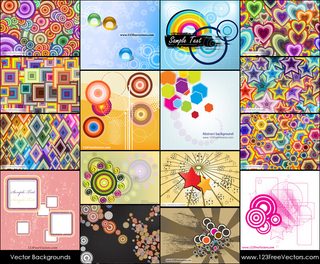 Free Colorful Shapes Background Vector Pack